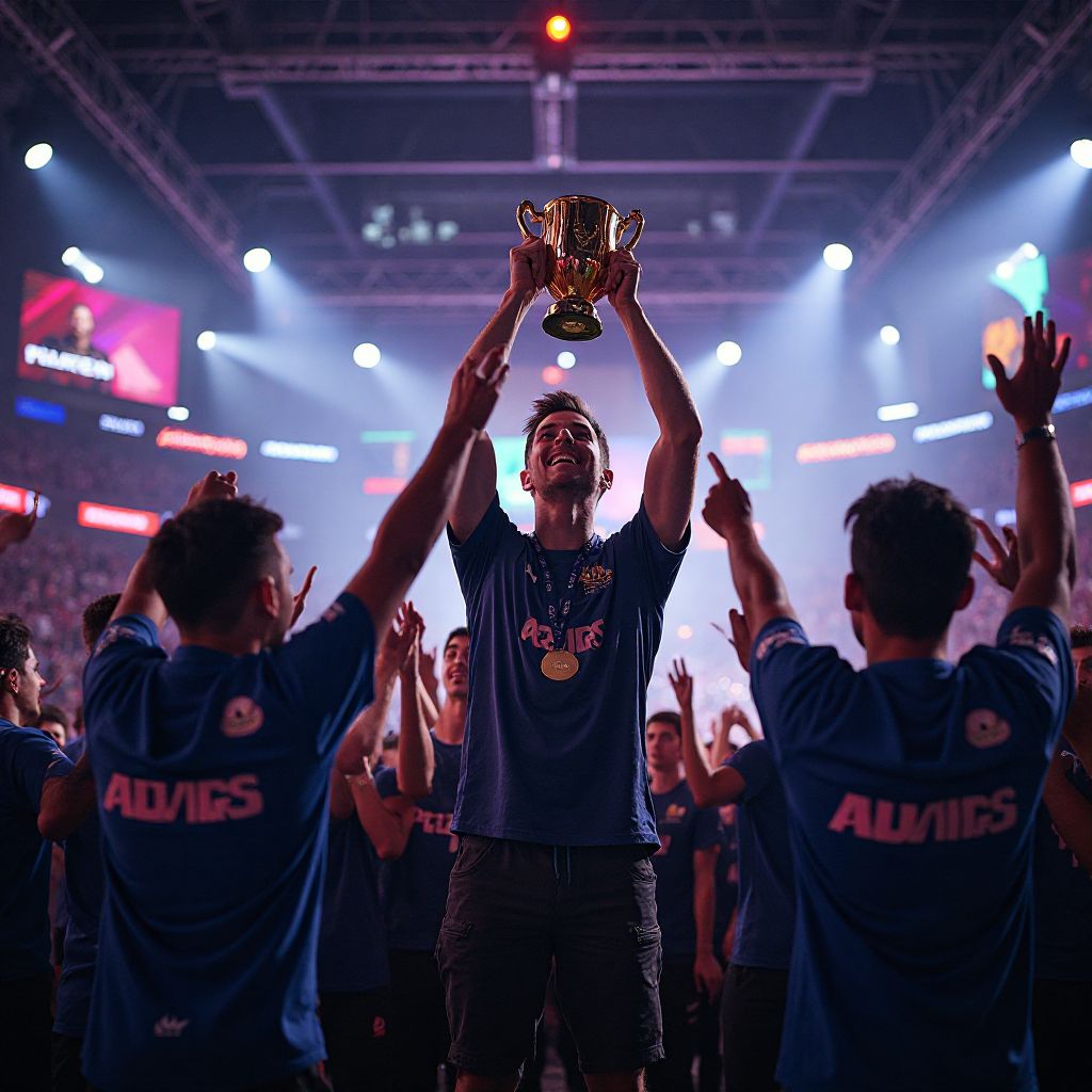 Community tournament celebration with winners