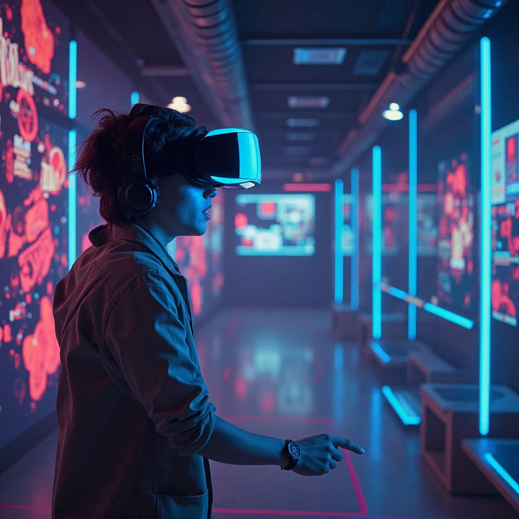VR gaming zone with immersive technology