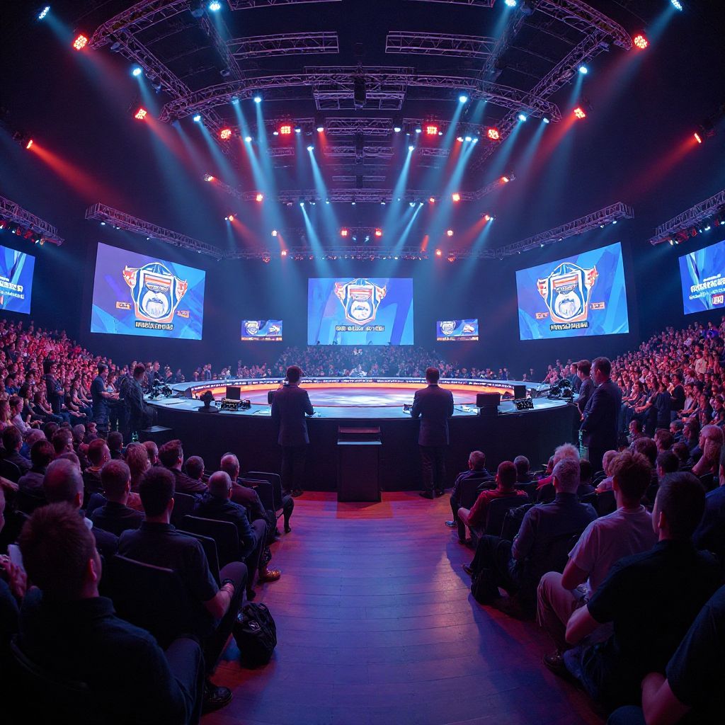 Gaming championship stage professional setup