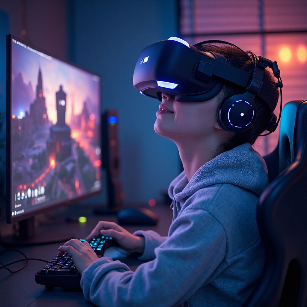 Virtual reality setup with advanced technology